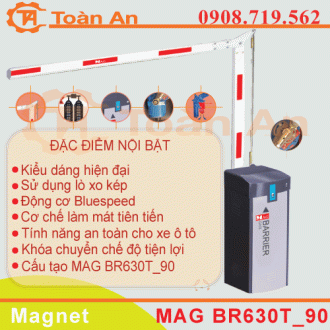 Barrier tự động tốc độ 3 giây cánh tay gập Magnet MAG BR630T_90